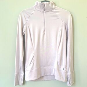 Apana Yoga Lavender Quarter Zip Athletic Pullover Sweatshirt
